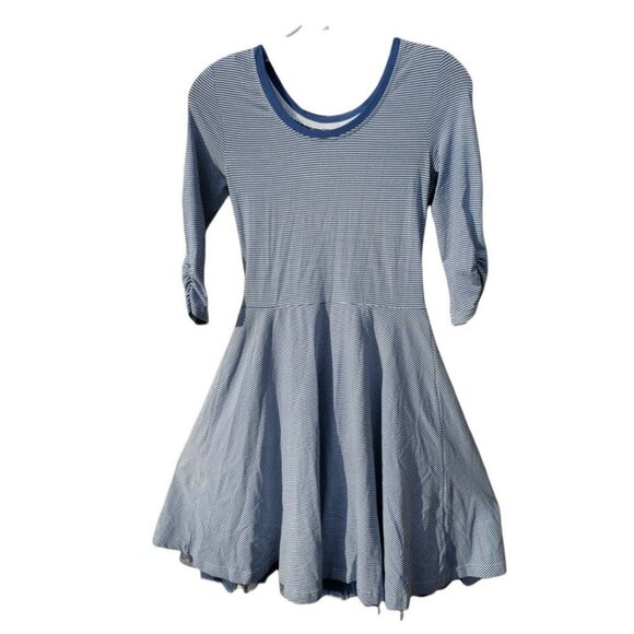 Women's MATILDA JANE Between The Lines Tulle Dress XS Blue White Stripes Tulle - Picture 7 of 7